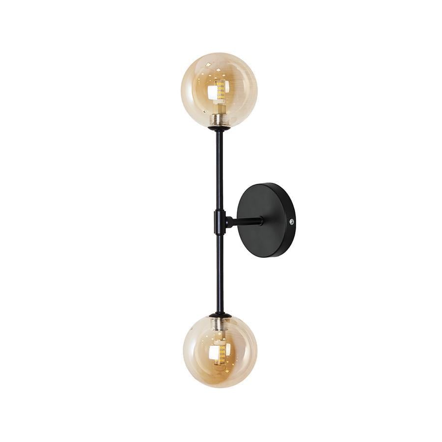 Настенный светильник Levistella 761WT100F-2 BK+BR Шар Черный/Коричневый