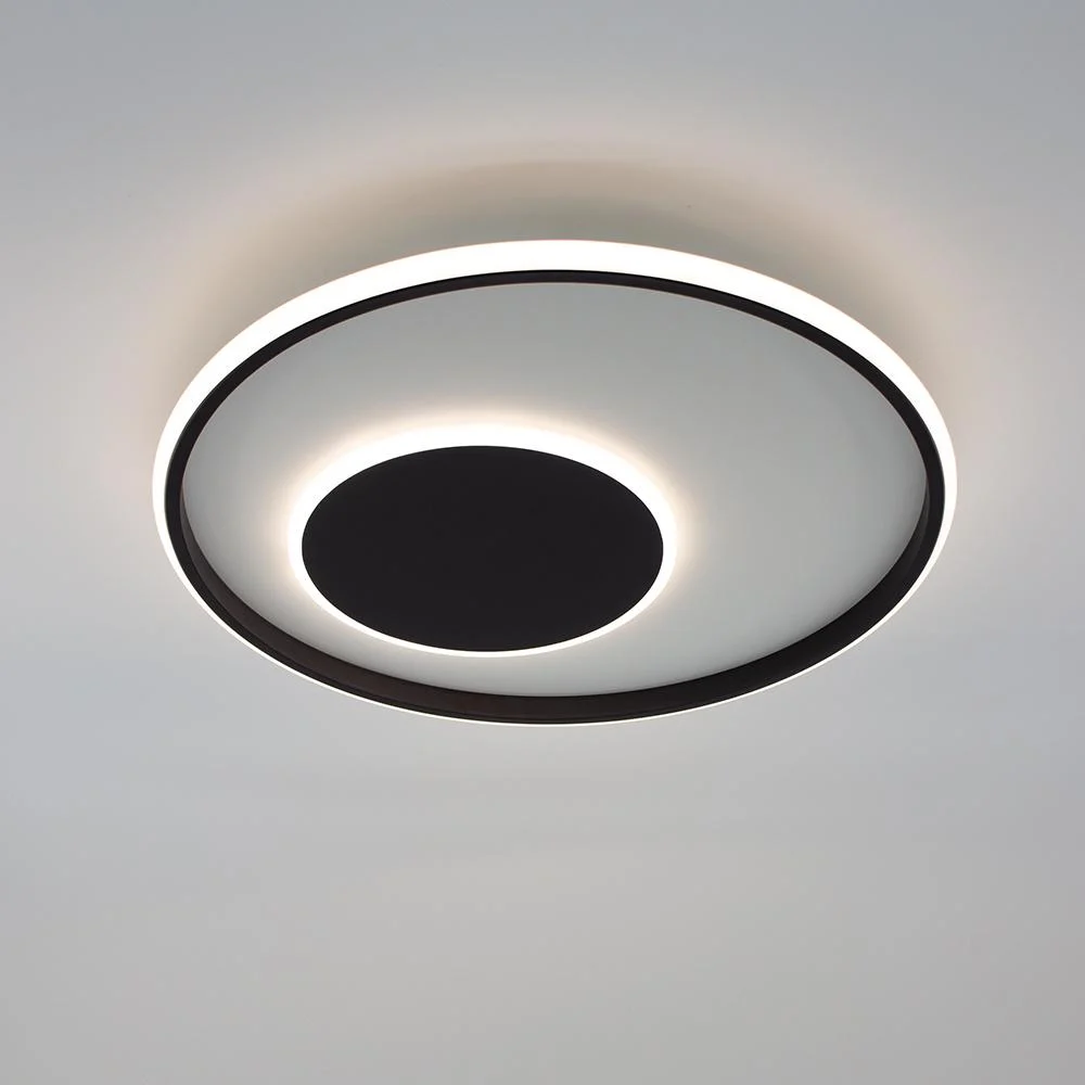 Люстра светодиодная ESLLSE INFINITO R с пультом 60 Вт 472x54 мм Черно-белый (10571)