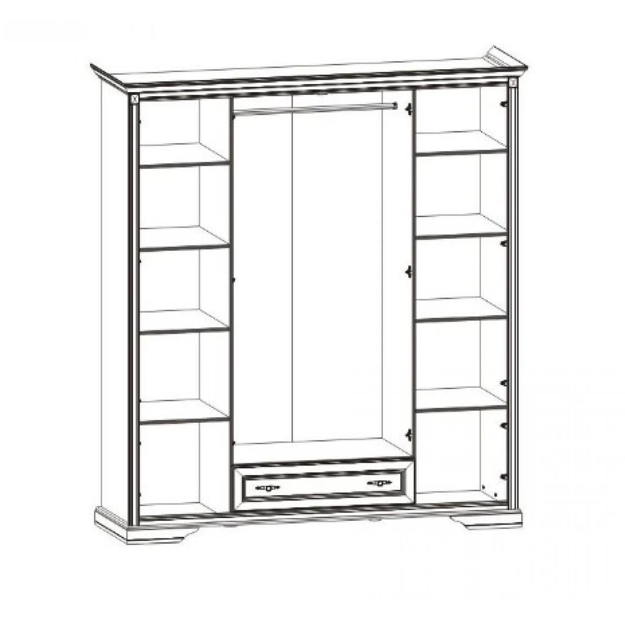 Шафа Гербор Клео 4d/1s Білий (GRB-1417) - фото 2 Шафа Гербор Клео 4d/1s Білий (GRB-1417) - фото 2