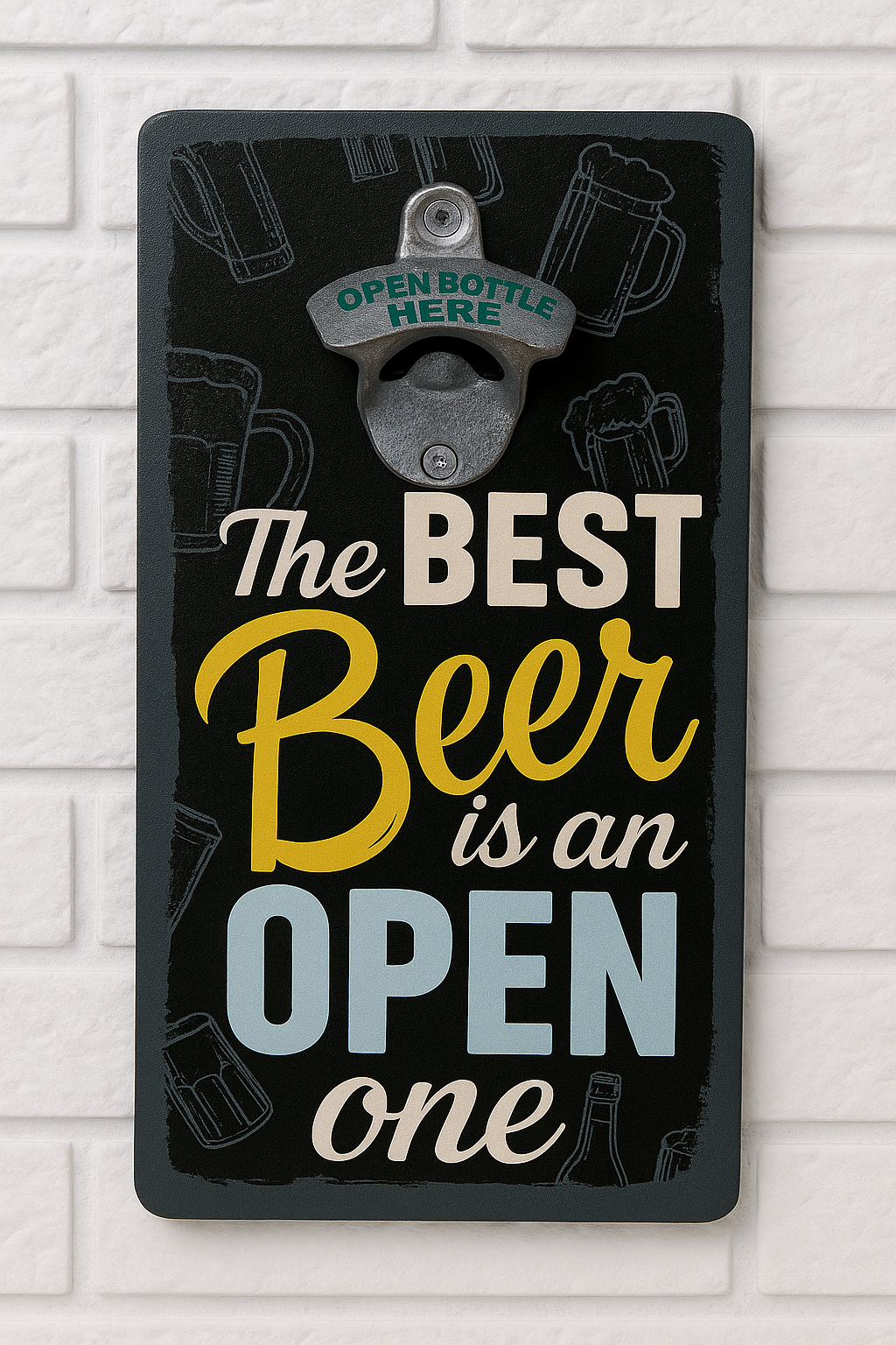 Открывалка настенная для бутылок Presentville The best beer is an open one (ODP_20J008)