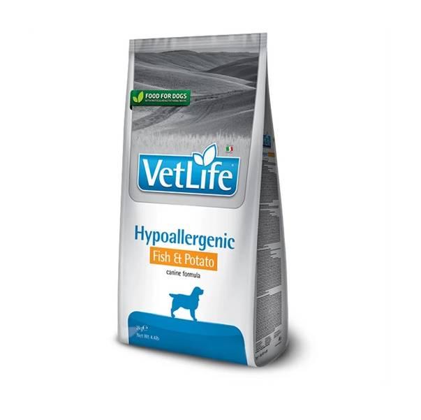 Корм сухой лечебный Farmina Vet Life Hypoallergenic Fish&Potato диетпитание при пищевой аллергии для собак 2 кг (8010276025265)