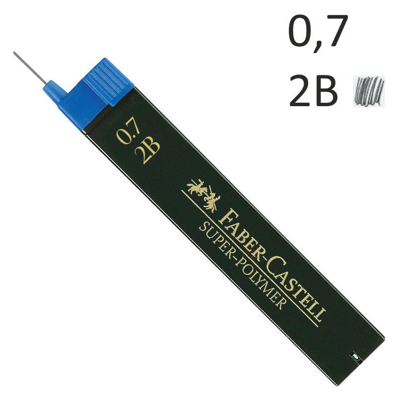 Грифель для механического карандаша Faber-Castell, 0,7 мм. 2B, , (120702)