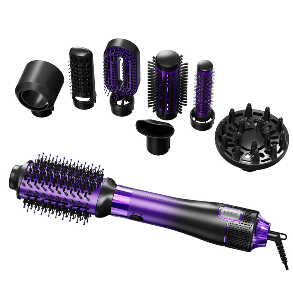 Стайлер VGR 8в1 8 насадок и 4 режима Purple (V-488)