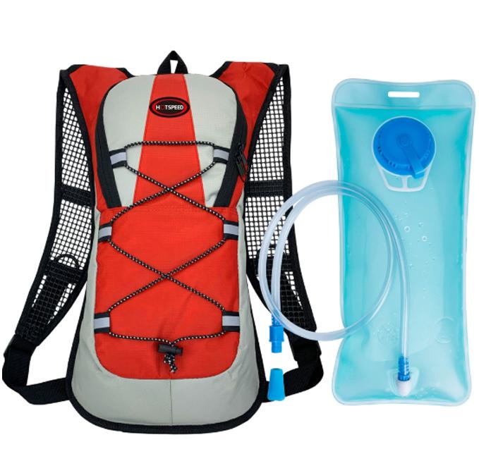 Рюкзак мультиспортивный Feel Fit 5 л с гидрататором 2 л Черно-красный