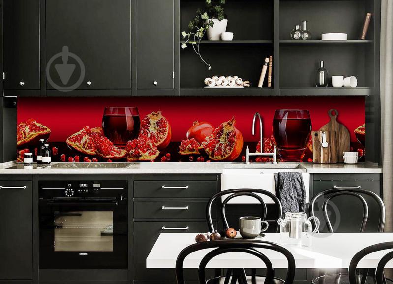 Скинали на кухню Zatarga «Гранатовый сок» 600х2500 мм виниловая 3Д наклейка кухонный фартук самоклеящаяся Z180793 Скинали на кухню Zatarga «Гранатовый сок» 600х2500 мм виниловая 3Д наклейка кухонный фартук самоклеящаяся Z180793