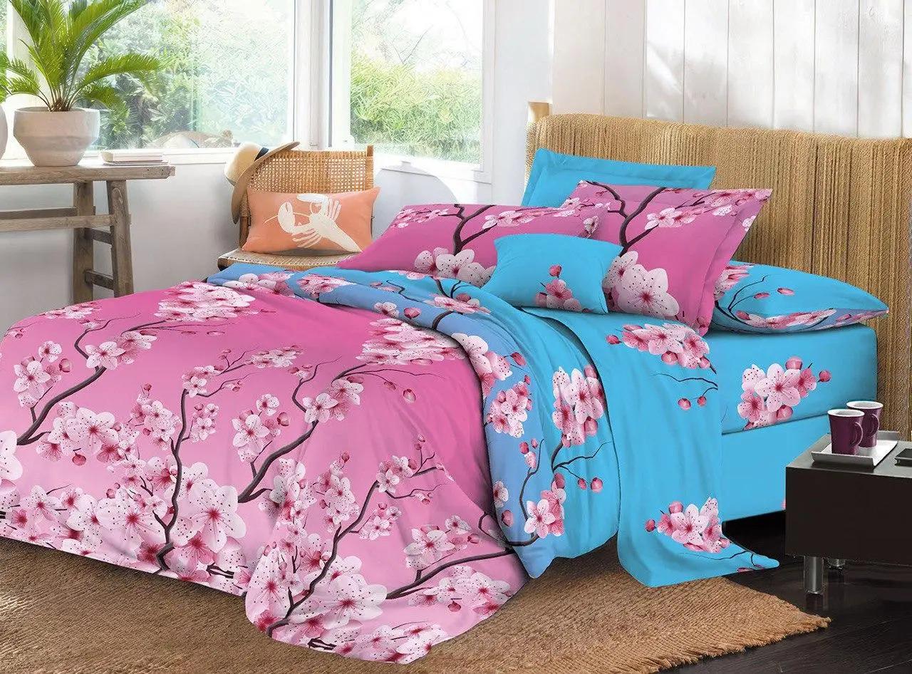 Комплект постільної білизни бязь Сакура двоспальний 180x210 см наволочки 70x70 см (mc1822099)