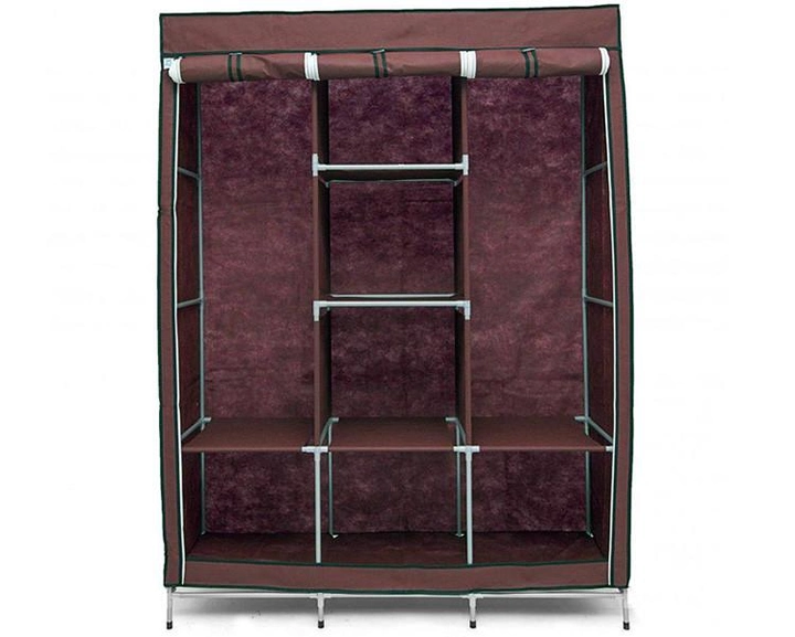 Тканевый шкаф с каркасом STORAGE WARDROBE 88130 LK-14 3 секции 175х130х45 см - фото 6