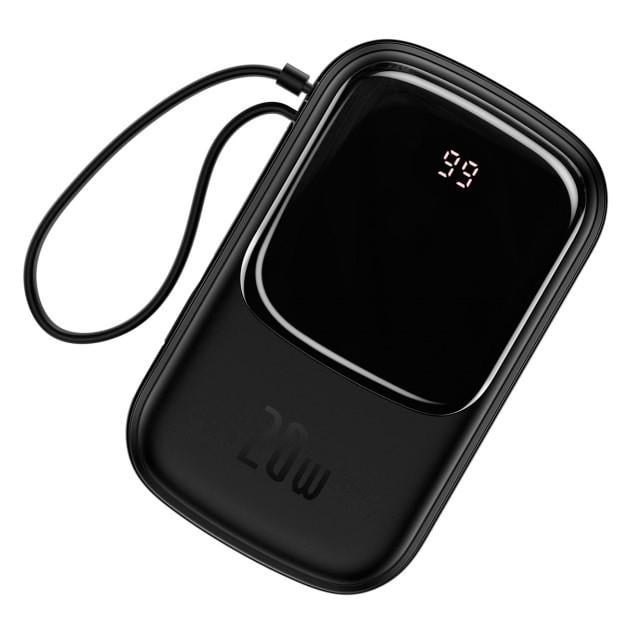 Повербанк BASEUS Qpow Digital Display 20000 mAh quick charging USB 20W Q1 PPQD-20IX Black (DR012230) - фото 1