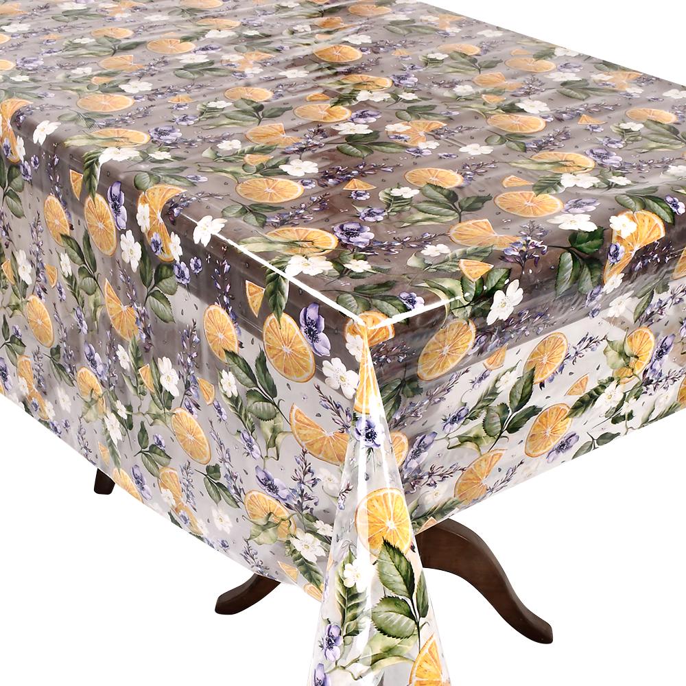 Клеенка Stenson France Фрукты 1,40х30 м Прозрачный (MA-5164)