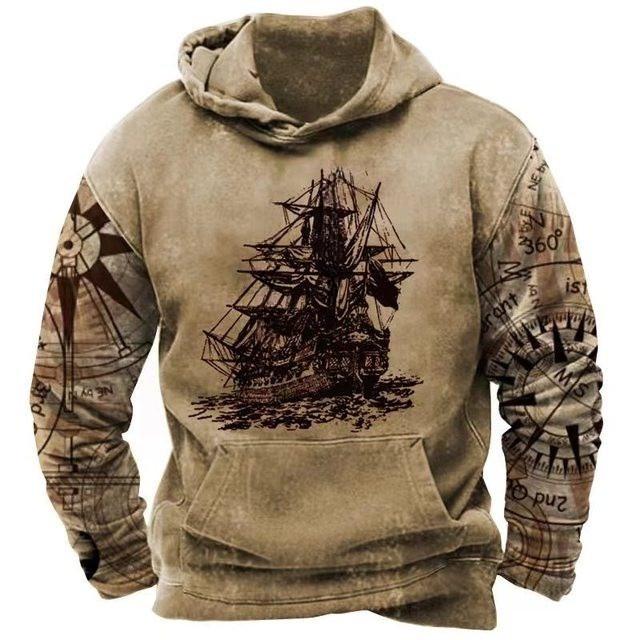 Худі чоловіче Корабель S Коричневий (11168)