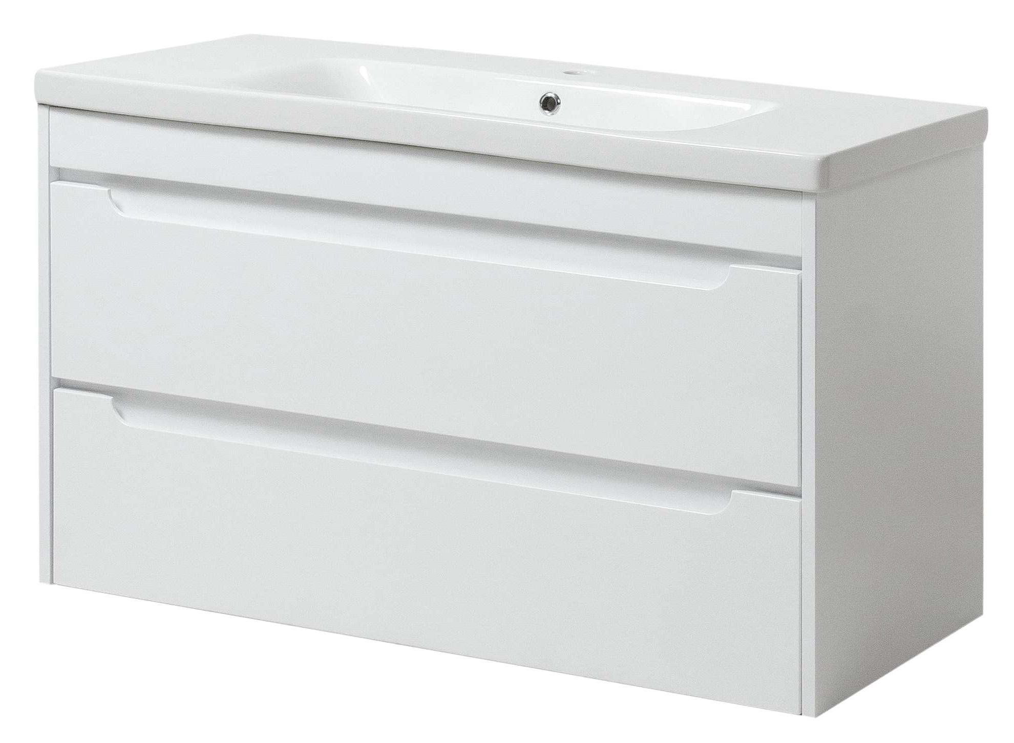 Тумба ЮВВИС Valencia ТП-2 Д с умывальником Bolero 100 см Белый (UVV007)