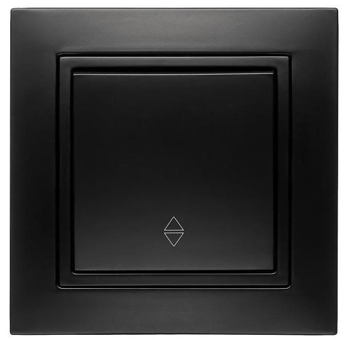 Выключатель одноклавишный проходной MARSHEL ELEGANT VS10-197 Black (VS10-197 Black)