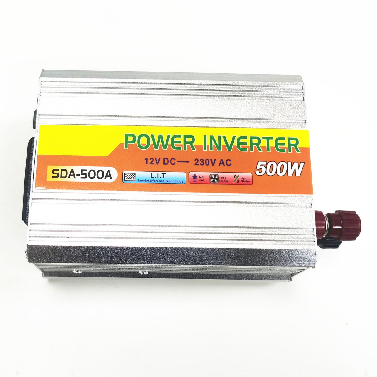 Інвертор SDA-500A з 12V на 220V 500W Silver (881010e) - фото 7