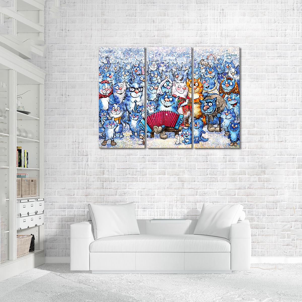 Модульная картина Все вместе 3 модуля общий размер 120x180 см (_rinaz_2019194645)