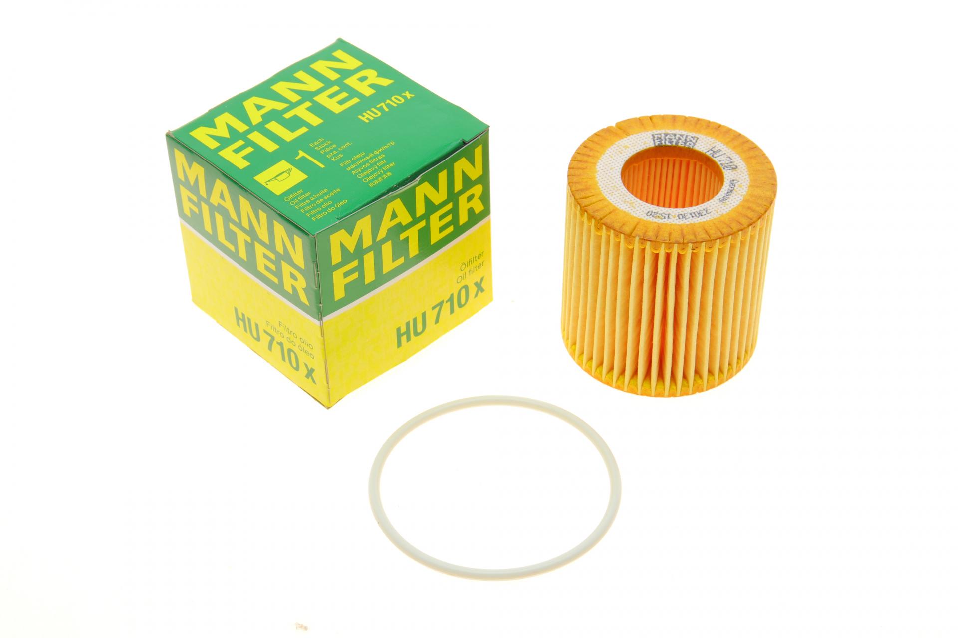 Фильтр масляный Mann-Filter для VW Fox/Polo/Seat Ibiza/Skoda Fabia/Rapid 1,2i 02- (HU 710 X)