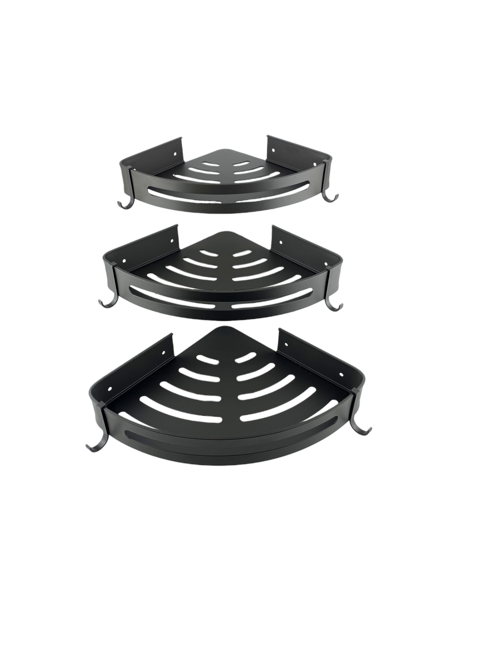 Полка в ванную комнату Ermo угловая 3 яруса алюминиевая