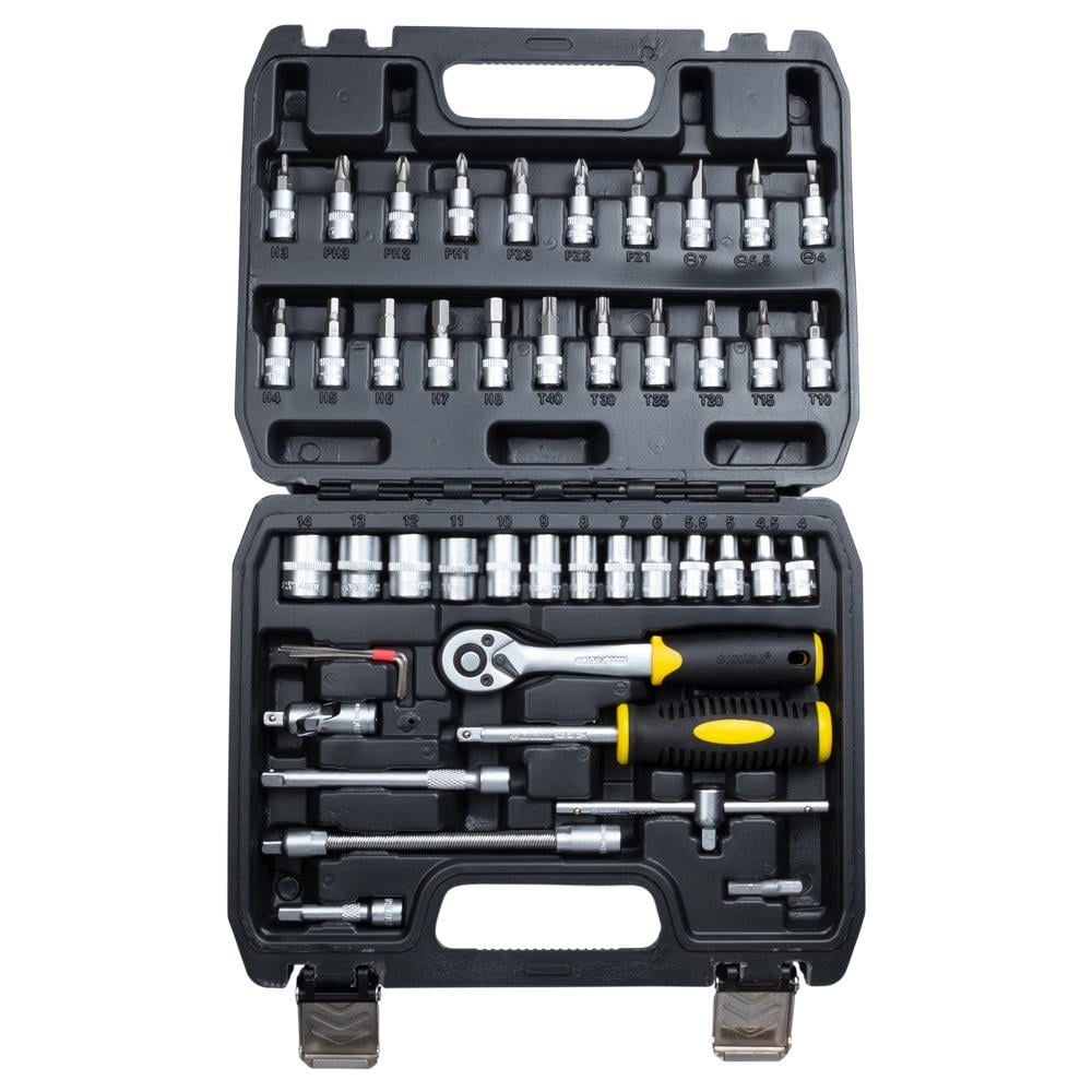 Набір насадок торцевих і біт Sigma CrV mid 1/4" 46 шт. (6003511) - фото 3