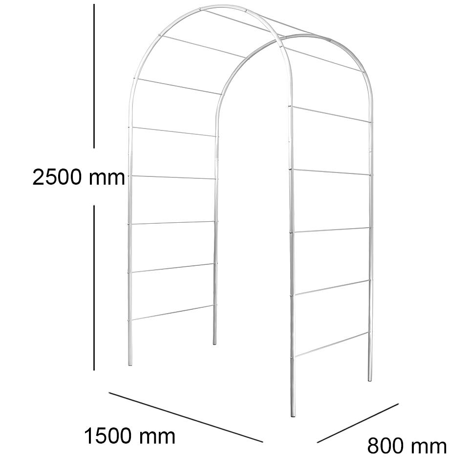 Опора для растений арка садовая 2500х1500х800 мм d 20 мм/d 8 мм (АС-D20/D8-2500*1500*800) - фото 2
