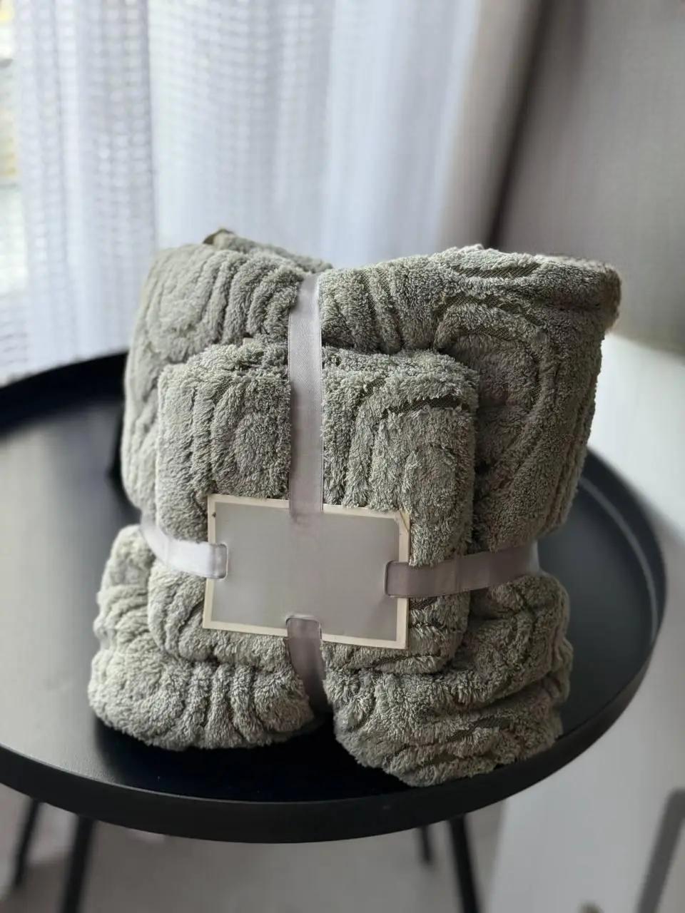 Набір рушників мікрофібра 2 шт. 70х140 см Зелений (Д-al-2-ka-001-24)