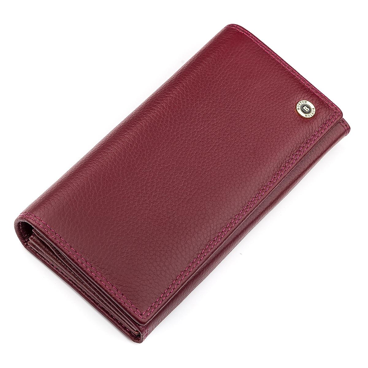 Жіночий гаманець Boston 18473 шкіряний Бордовий