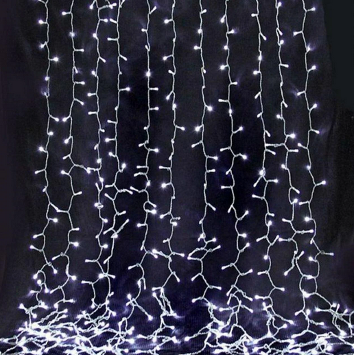 Светодиодная гирлянда-штора 144 LED 2х2 м Белый