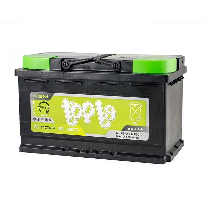 Аккумулятор Topla AGM Euro 0 80 Ah/12V - фото 2