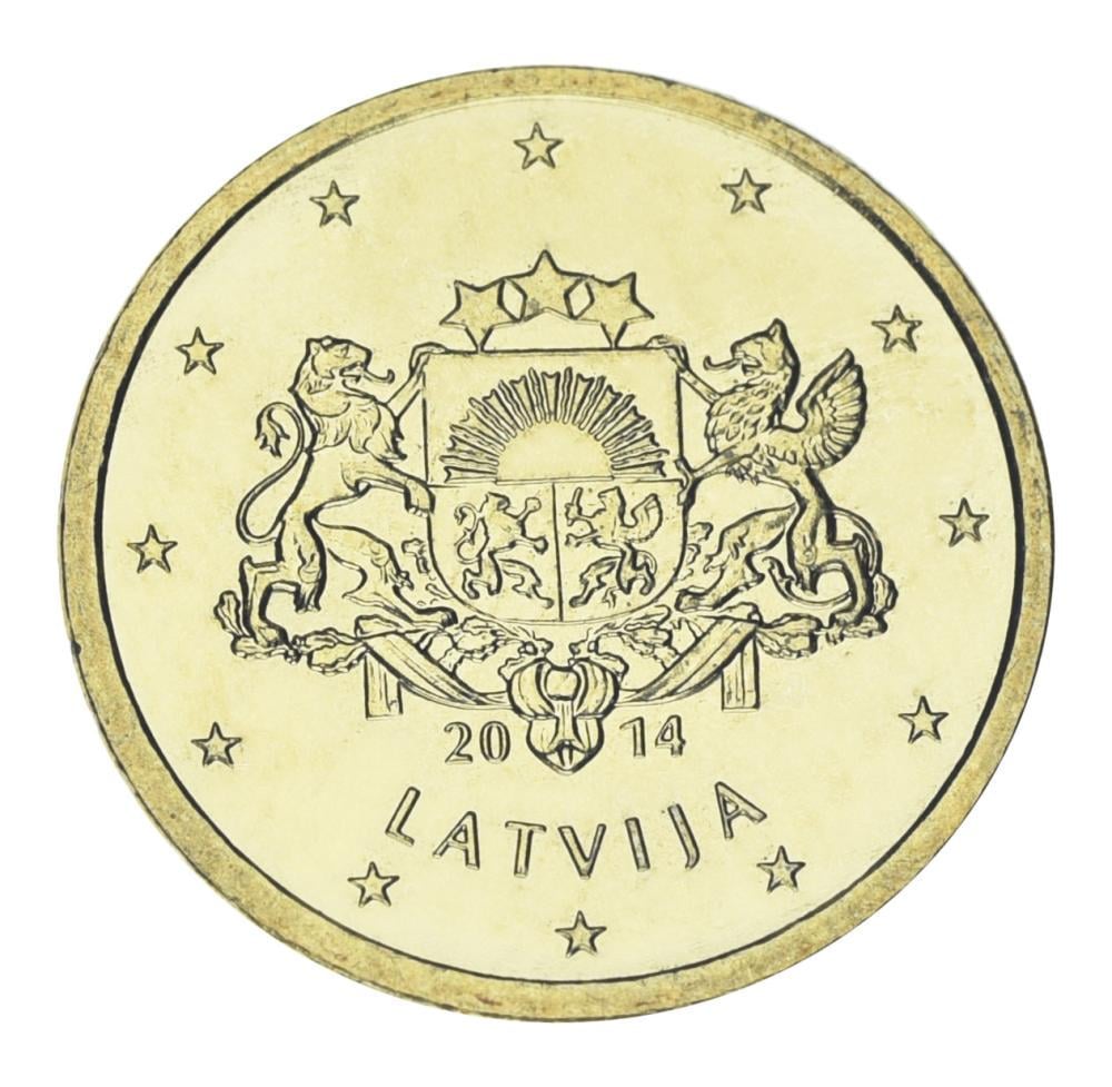 Колекційна монета Латвія 10 євроцентів 2014 UNC (М23187)