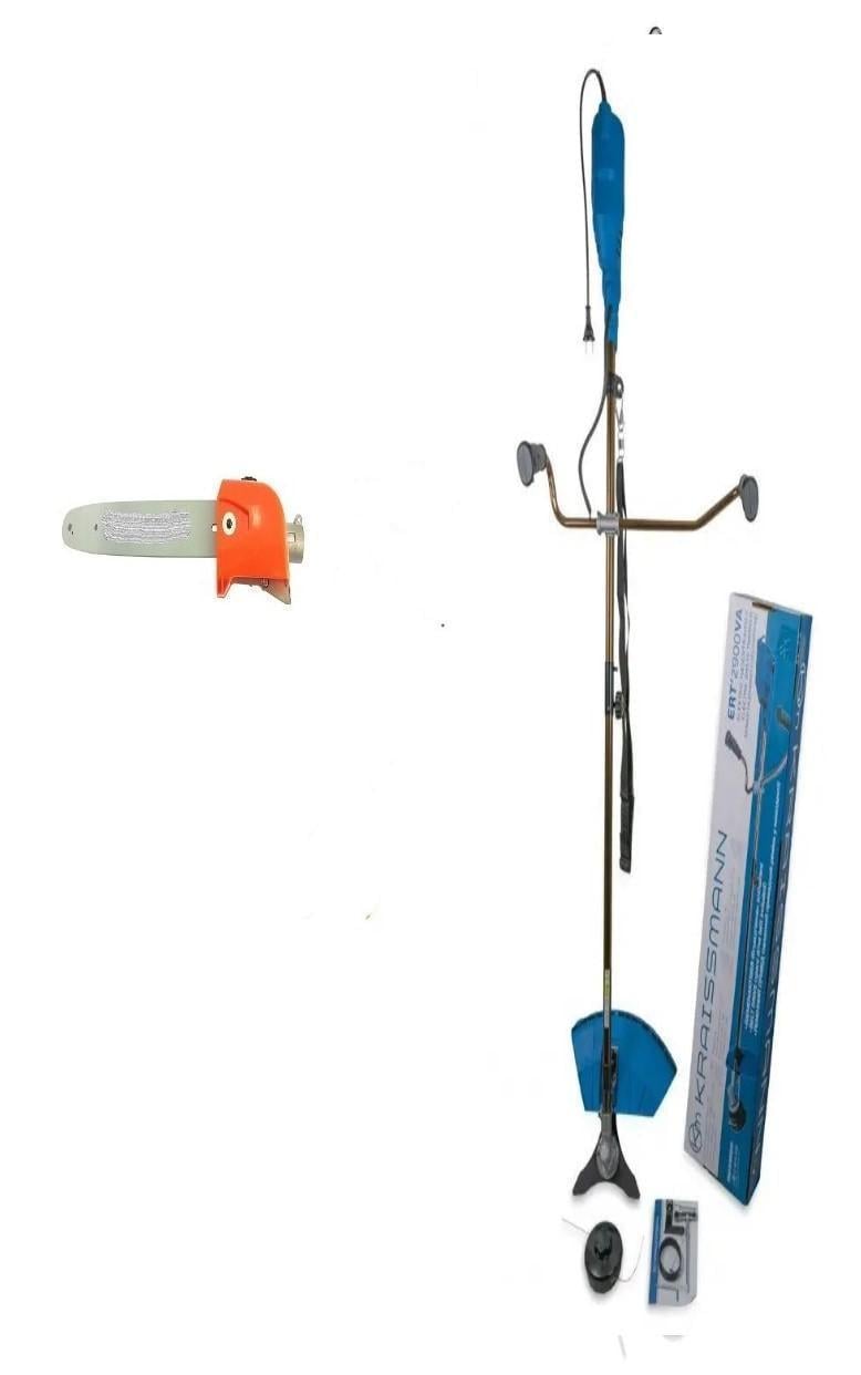 Коса газонная электрическая KRAISSMANN ERT'2900VA шпуля с леской/3-лепестковый косильный нож/насадка-высоторез/шина 300 мм (24638697) - фото 11 Коса газонная электрическая KRAISSMANN ERT'2900VA шпуля с леской/3-лепестковый косильный нож/насадка-высоторез/шина 300 мм (24638697) - фото 11