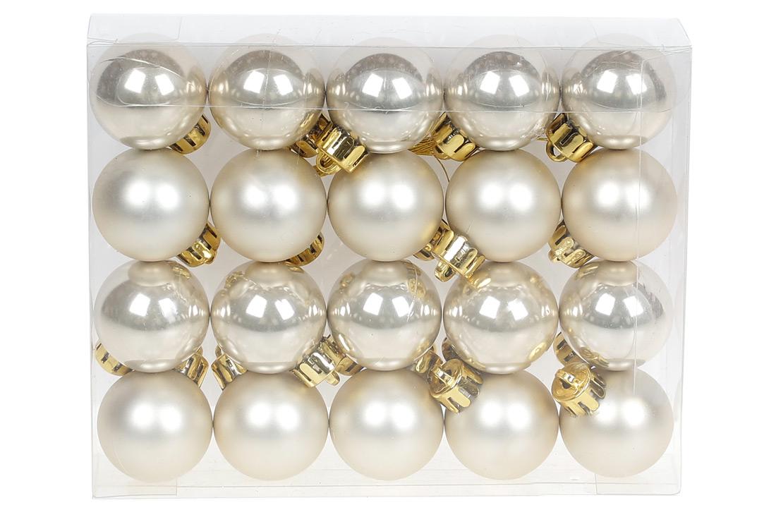Набір новорічних кульок BonaDi пластик 20 шт. D 3 см (147-330)