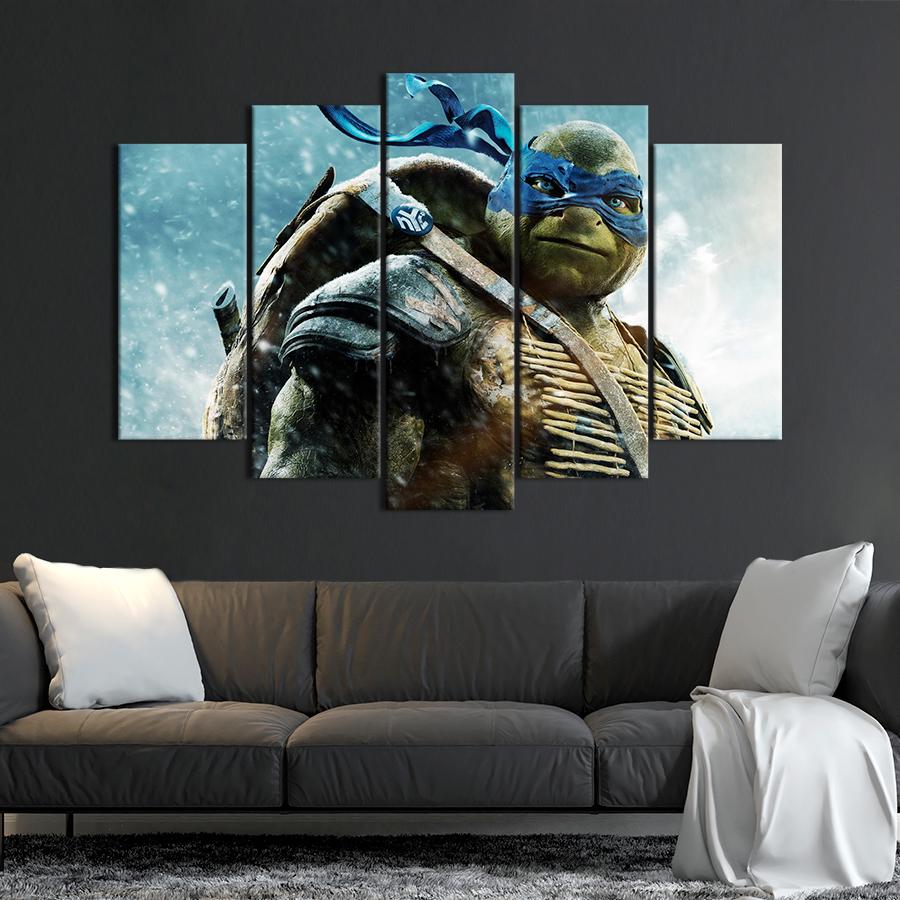 Настенний декор Леонардо Черепашка-ниндзя в синей маске 137x85 см (A102-5)