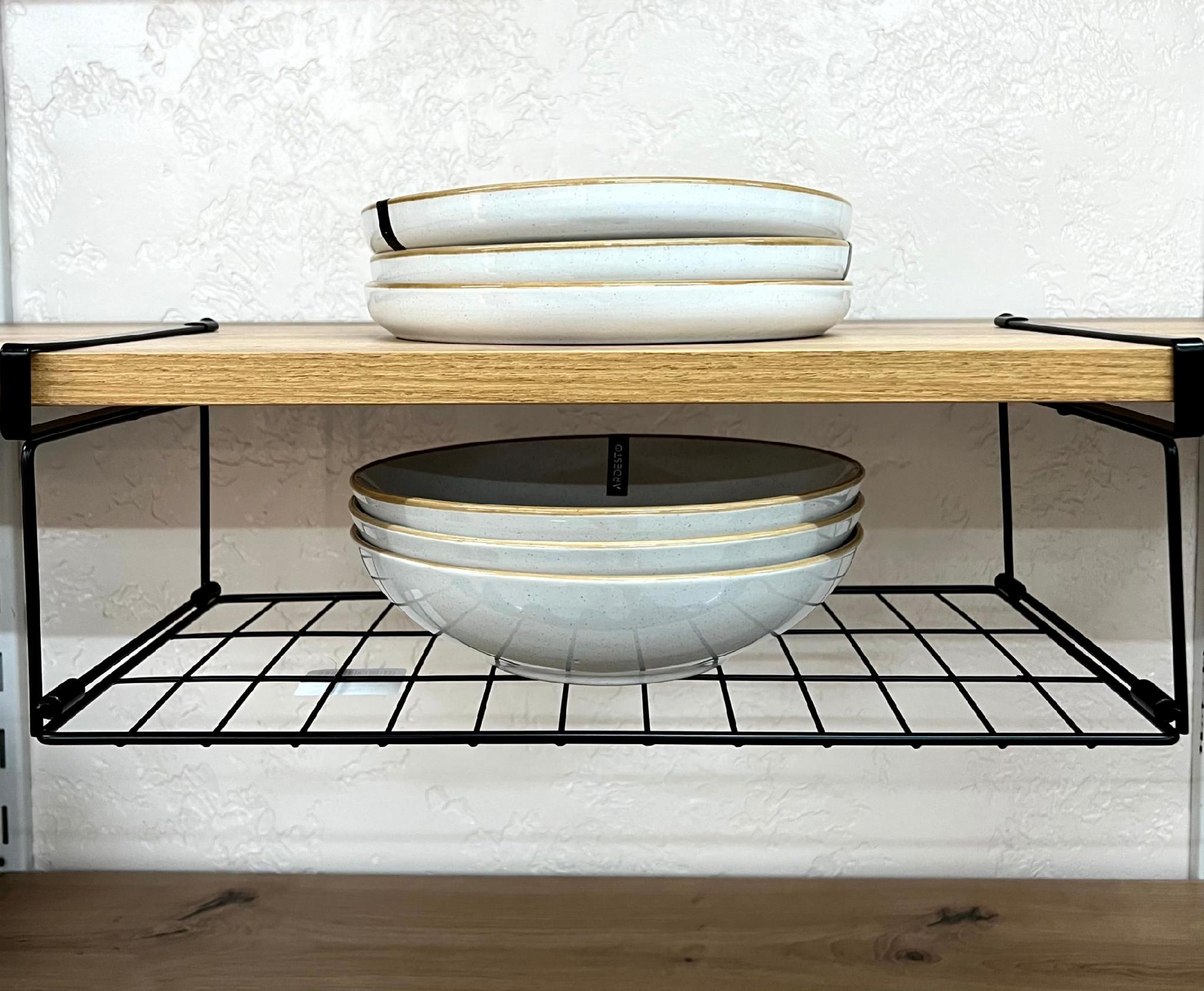 Полка навесная металлическая 39,5х20х13 см Черный