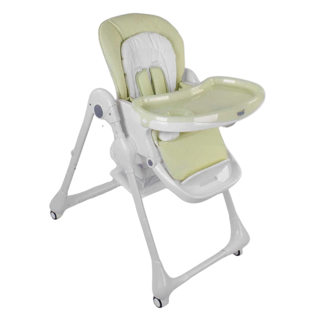 Стільчик дитячий для годування Toti W-56077 на колесах з пластику 58х82х110 см Зелений (150-7-150-7-96505)