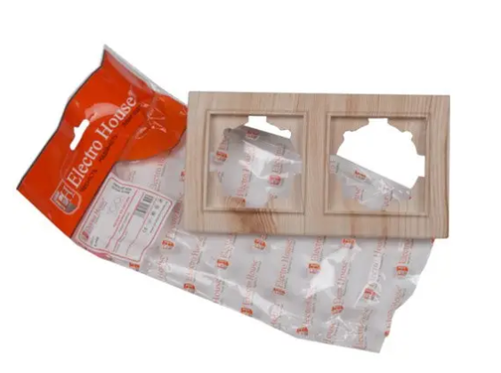 Накладная рамка для розетки и выключателя Electro House на 2 гнезда горизонтального и вертикального монтажа Дерево (2762770672)