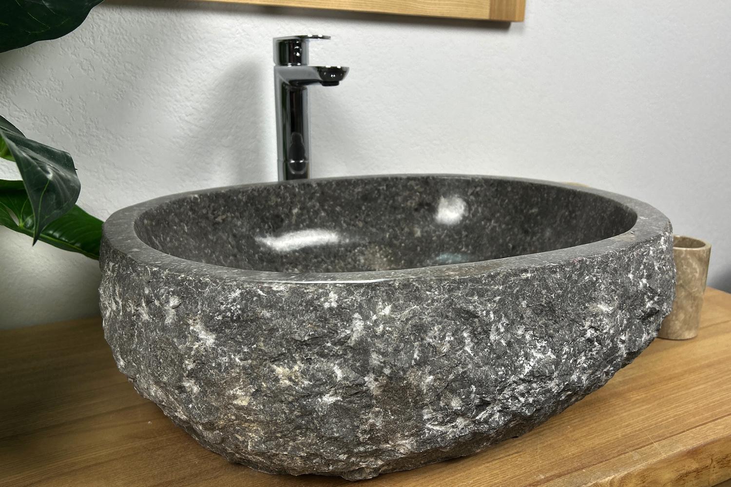 Раковина каменная овальной формы мрамор 52х42х16,5 см Серый (25072314) - фото 2 Раковина каменная овальной формы мрамор 52х42х16,5 см Серый (25072314) - фото 2