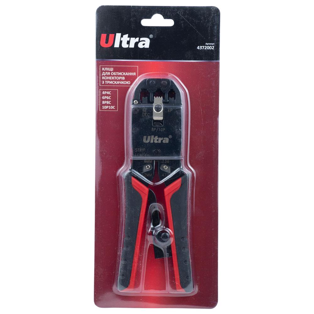 Кліщі для обтиску телекомунікаційних конекторів 4Р4С 6Р6С 8Р8С 10Р10С з тріскачкою ULTRA (4372002) - фото 6 Кліщі для обтиску телекомунікаційних конекторів 4Р4С 6Р6С 8Р8С 10Р10С з тріскачкою ULTRA (4372002) - фото 6