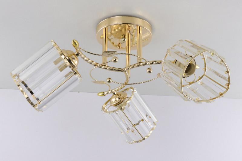 Люстра потолочная на 3 лампочки 9364C/3-gd Золотой (5-9364C/3-gd)