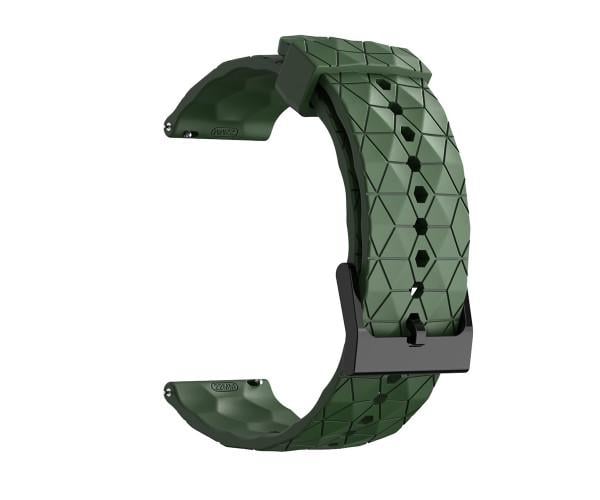 Ремешок силиконовый Structural Rhombus для Samsung Watch 7 20 мм Темно-зеленый