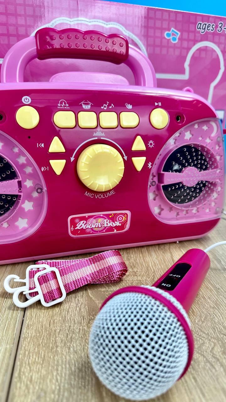 Детское караоке 5021/12/2 подсветка/микрофон/Bluetooth/MP3-кабель/USB-кабель/от сети (25606455) - фото 3 Детское караоке 5021/12/2 подсветка/микрофон/Bluetooth/MP3-кабель/USB-кабель/от сети (25606455) - фото 3