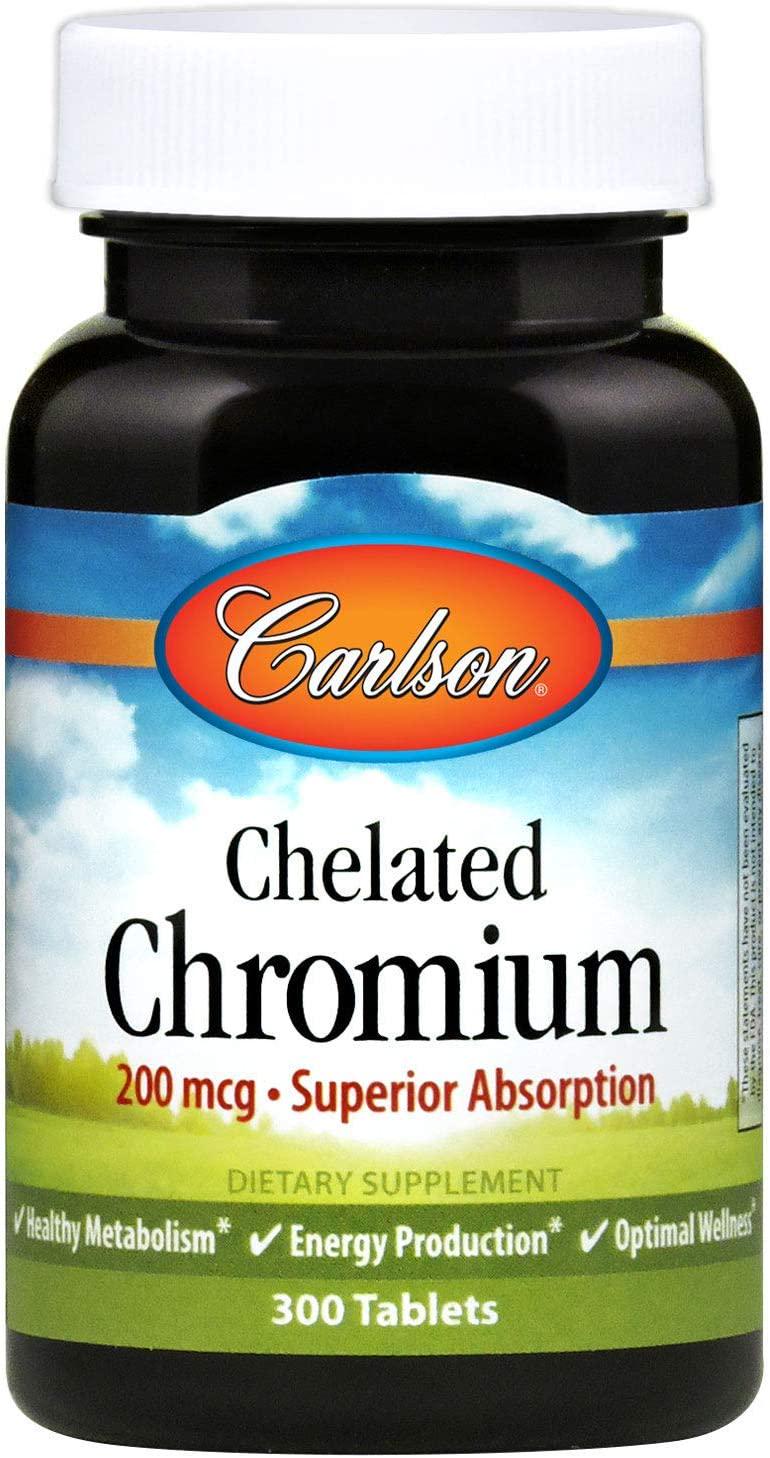 Хром хелат Carlson Chelated Chromium 200 mcg 300 таблеток