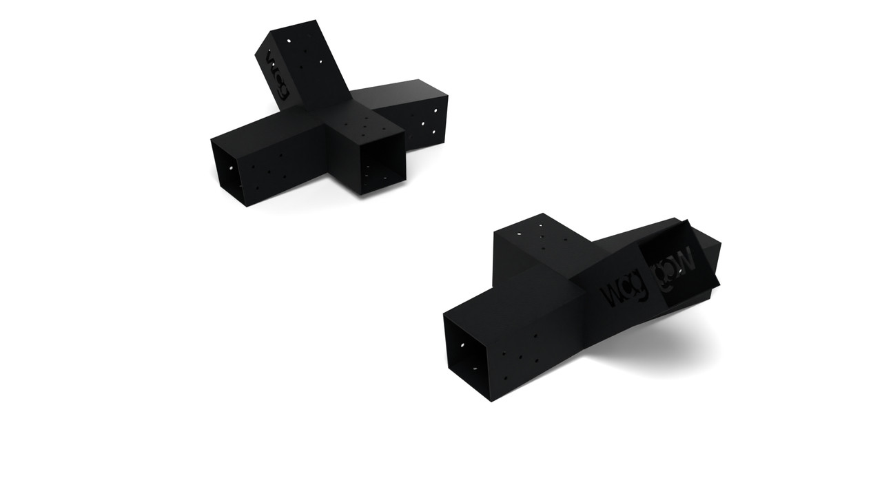 Комплект кронштейнов крестовых для гамака WCG из брусьев металлические соединители 45° 60x60 мм Черный (WCG-B60-S4-451) - фото 3 Комплект кронштейнов крестовых для гамака WCG из брусьев металлические соединители 45° 60x60 мм Черный (WCG-B60-S4-451) - фото 3