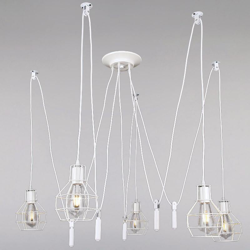 Люстра подвесная паук Light House LS-13978/5 WH на пять ламп Белый