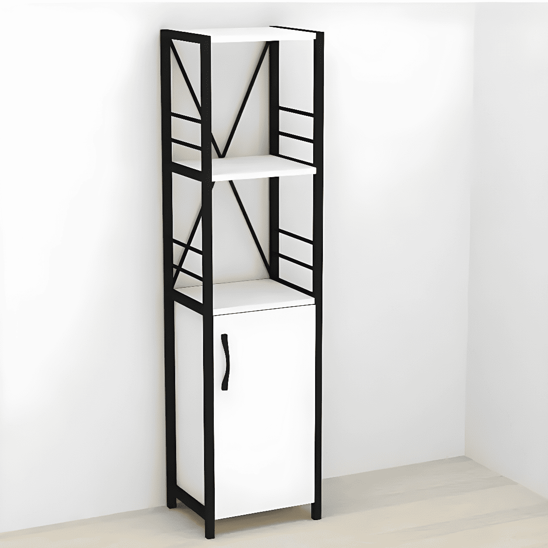 Этажерка Ferrum-decor Коннект 3/34 с тумбой ДСП 144x34x28 см Черный/Белый (FRD-104421) Этажерка Ferrum-decor Коннект 3/34 с тумбой ДСП 144x34x28 см Черный/Белый (FRD-104421)