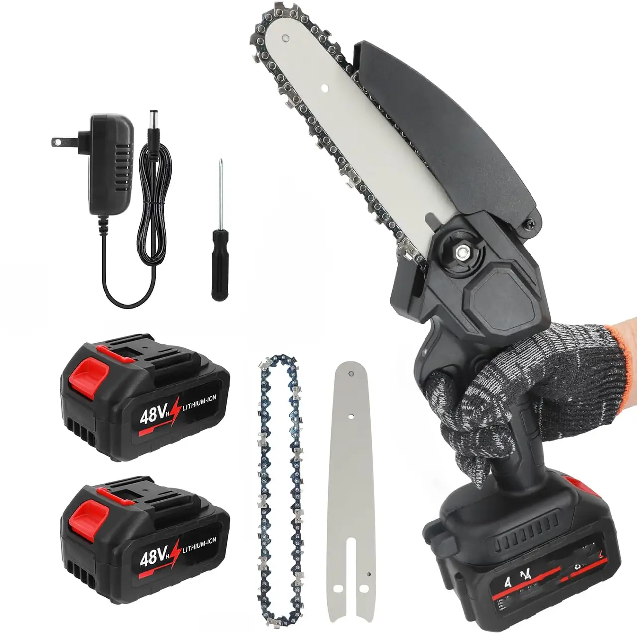Сучкорез для обрезки деревьев Mini Electric Chainsaw 2 АКБ 6" в кейсе (23451772) - фото 10 Сучкорез для обрезки деревьев Mini Electric Chainsaw 2 АКБ 6" в кейсе (23451772) - фото 10