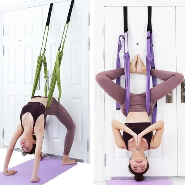 Гамак-гумка для аерйоги Air Yoga Rope тканина (1855088619) - фото 4