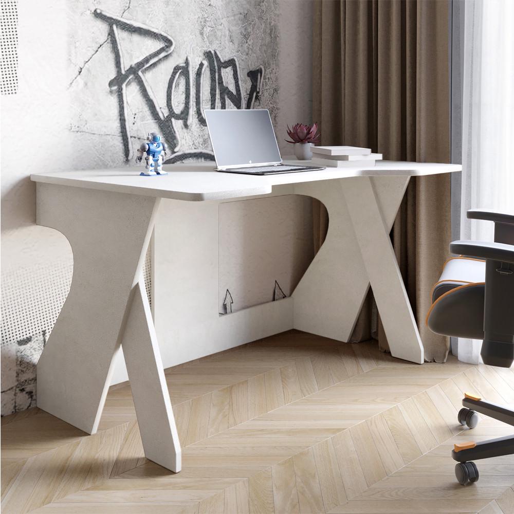 Стіл геймерський Lion Крід для комп'ютера та ноутбука 130х80х74,5 см Бетон Style (Lion-041715) - фото 1 Стіл геймерський Lion Крід для комп'ютера та ноутбука 130х80х74,5 см Бетон Style (Lion-041715) - фото 1