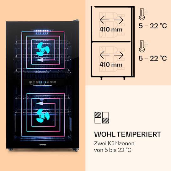 Холодильник для вина KLARSTEIN Shiraz 29 Duo 5-22°C 2 зони 29 пляшок 80 л (10035846) - фото 5 Холодильник для вина KLARSTEIN Shiraz 29 Duo 5-22°C 2 зони 29 пляшок 80 л (10035846) - фото 5