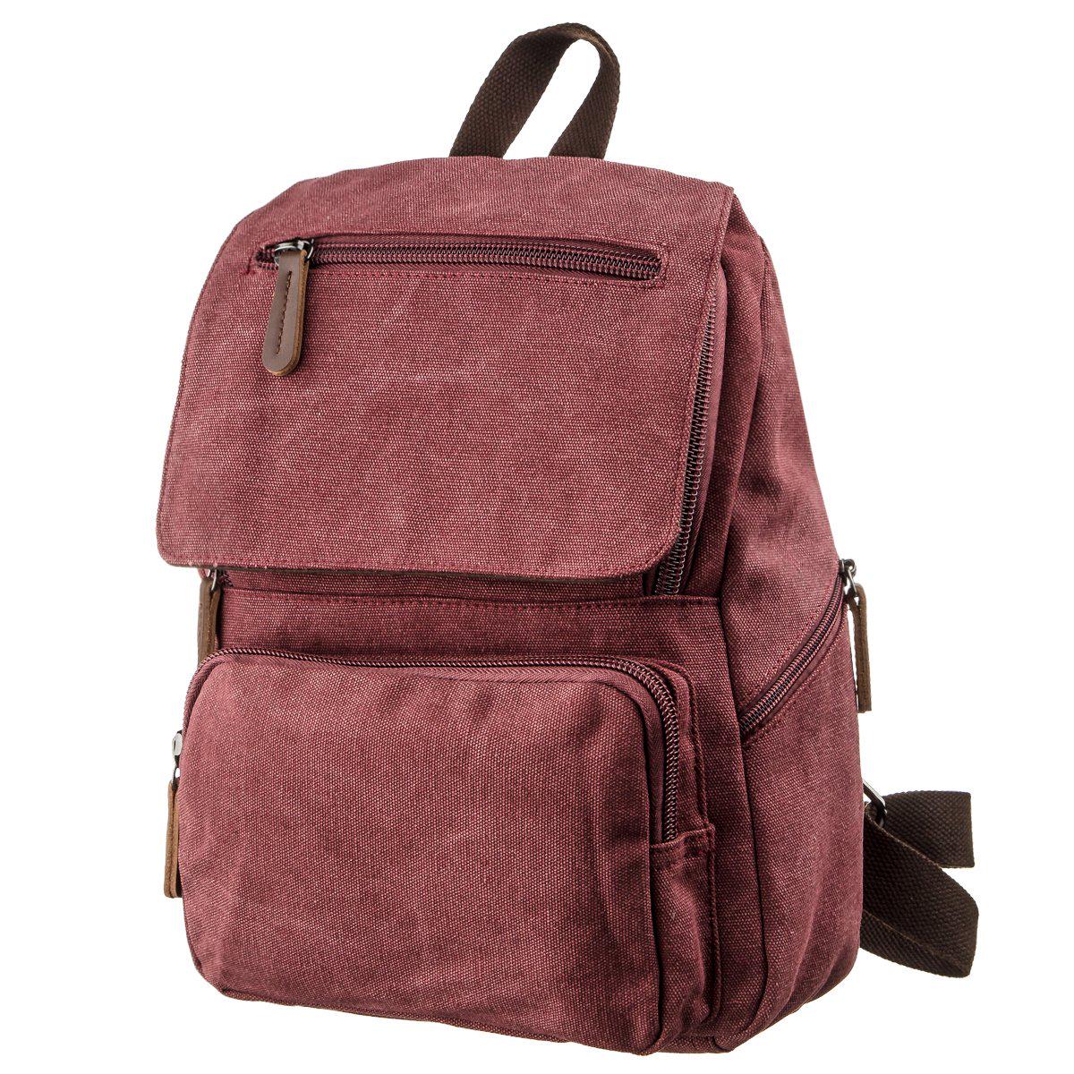 Компактный рюкзак Vintage 20195 женский текстильный Малиновый