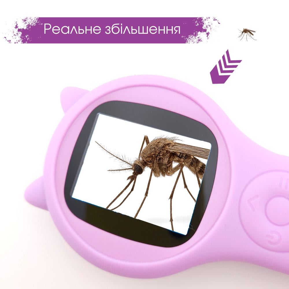Микроскоп цифровой детский LOSSO с подсветкой и лупой Сиреневый (526611059) - фото 7