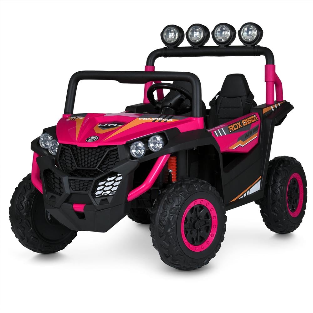 Детский электромобиль Bambi Racer M 6058EBLR-8 24V на 4 мотора по 90W/колеса EVA/кожаное Розовый (33133447)