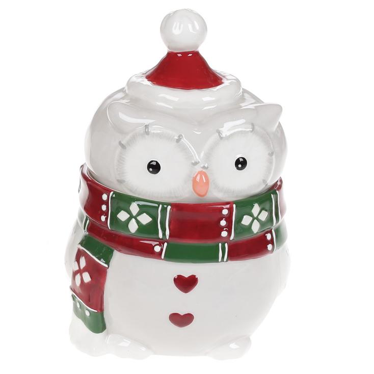 Банка керамическая BonaDi Мудрая сова 0,35 л Красный (834-307)